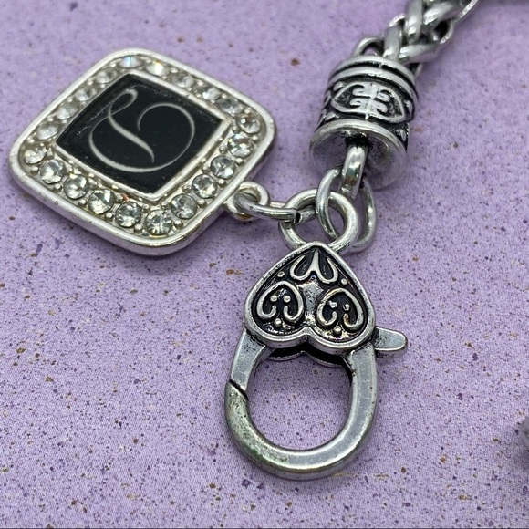 Silvertone Mesh Initial Bracelet - Picture 4 of 7